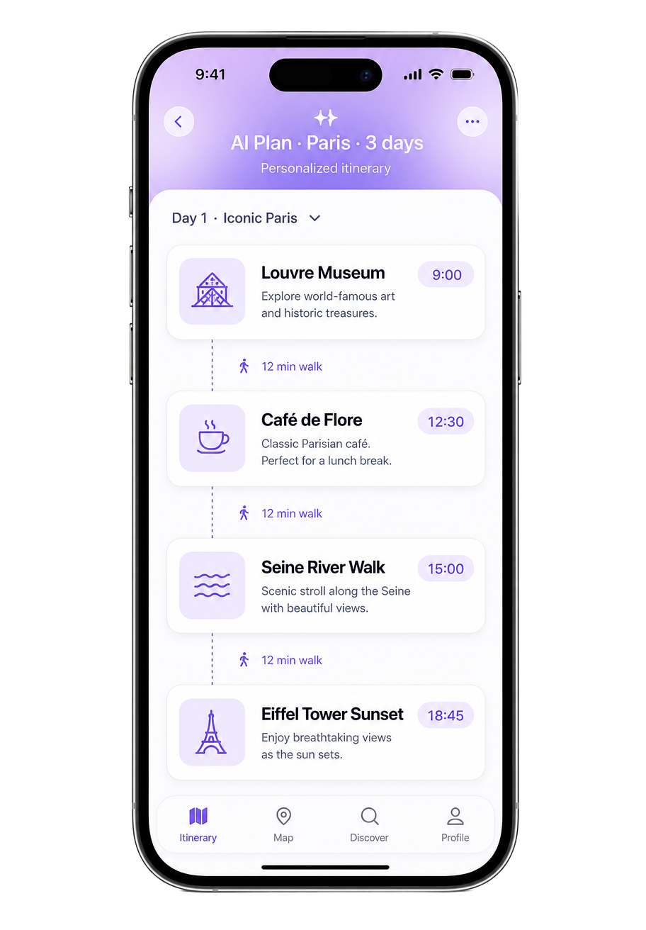 MERRE AI itinerary planner